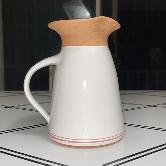 Vintage Emerson Creek Pottery Pitcher Vase Floral Flower Bedford VA - Picture 9 of 16